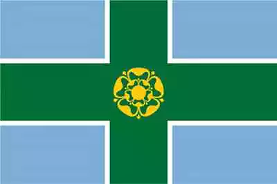 £3.95 • Buy Derbyshire Flag 5ft X 3ft Derby With Two Metal Eyelets