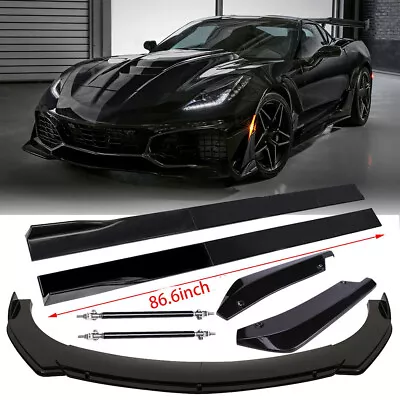 For Chevrolet Corvette C5 C6 C7 Front Bumper Lip Spoiler + Side Skirt + Rear Lip • $99.99