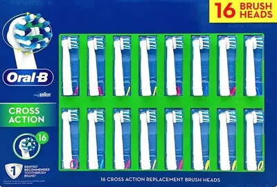 16 Pack Genuine Oral-b Crossaction Replacement Toothbrush Heads Cross Action • $107