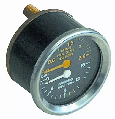 Manometer Double Scale ø 60mm FOR Espresso Machines WEGA PART W10790 OR W10791 • £46.80