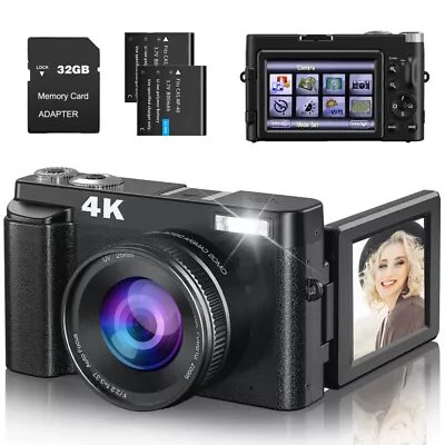 4K Digital Vlogging Camera For YouTube AutoFocus 48MP Video Camera With SD Card • $57.28