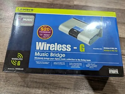 Cisco Linksys WMB54G Wireless G Music Bridge 2.4 Ghz 802.11g New Sealed • $10