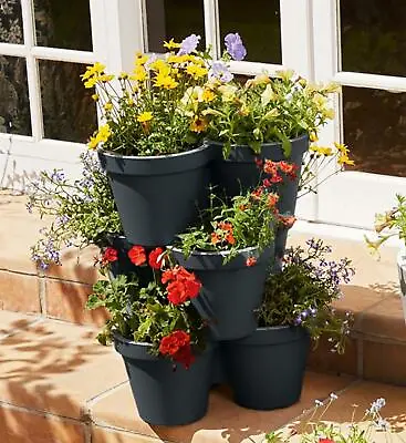 £7.39 • Buy Extra Large Vertical Strawberry Planter Garden Stackable Flower Pot SelfWatering
