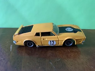 Vintage Tyco Black & Yellow Mustang Race Car #12 Ho Slot Car • $58