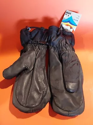 Vintage Black Kombi Leather Ski Mitten Gloves XL Rare NWT • $56.38