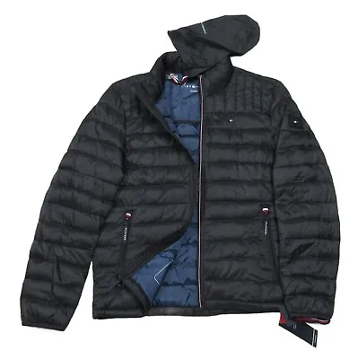 Tommy Hilfiger Men's Black Quilted Packable Puffer Jacket $195 • $89.99