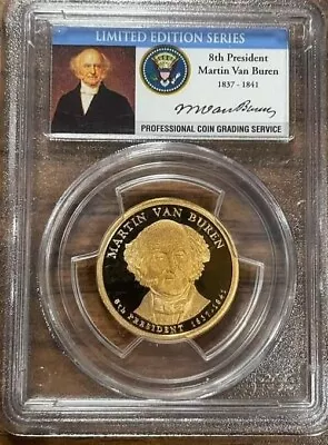 PR69 DCAM 2008-S Martin Van Buren Presidential Dollar Signature Label PCGS • $11.79