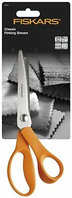 Fiskars Classic Pinking Shears Scissors Dressmaking Orange 23cm F9445 • £32.05