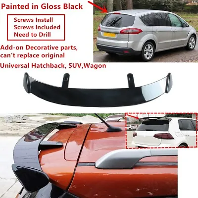 For Ford S-Max WA6 2010-2014 Rear Roof Lip Spoiler Wing Glossy Black Universal • £69.52