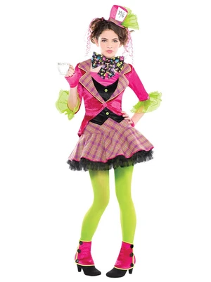 £17.99 • Buy Mad Hatter Costume Girls Teen Fairytale Alice In Wonderland Fancy Dress Party