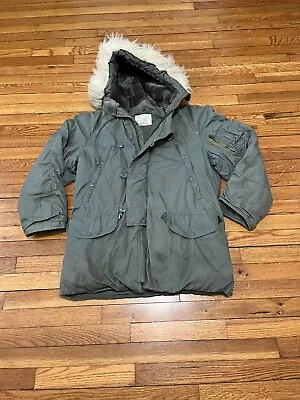 Vintage US Army Military N-3B Extreme Cold Weather Mens Small Parka Winter Coat • $99.95