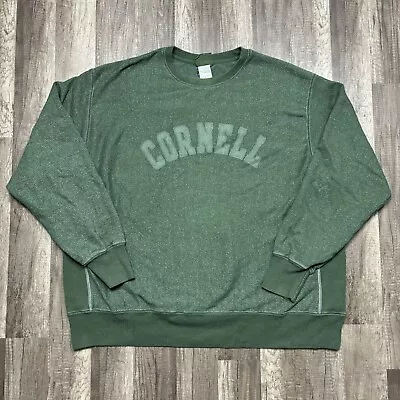 Vintage Cornell University Sweatshirt Men's 2XL XXL Champion Reverse Weave Green • $50