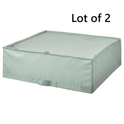 2 X IKEA STUK Storage Case Box 21 3/4  X 20 X 7  Under Bed Storage Green New • £35.72