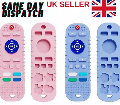 Baby Teething Toy TV Remote Control Shape Chew Teether For Sore Gums Soother • £5.35