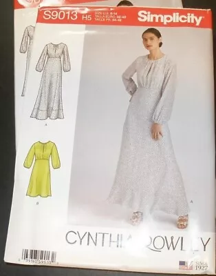 Simplicity Pattern 9013 Misses Empire Dress  Maxi Midi Length 6-14  UC • $9.50