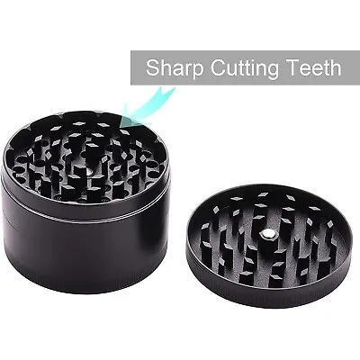 63mm Black Space Case Herb Grinder UK SELLER 4-piece Large Spacecase • £7.78