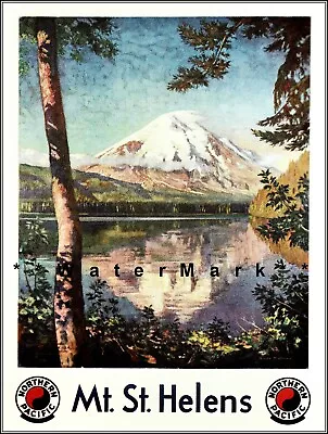  Mt St Helens 1920 North Western Railroad Vintage Poster Print Art Travel Advert • $21.58