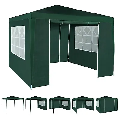 £48.99 • Buy 3x3m Gazebo With Side Panels Waterproof Party Event Tent Marquee Steel Frame
