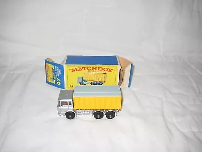 MIB 1968 Matchbox #47 Tipper Container Truck Silver/Yellow BPW In Orig  E  Box • $19.99