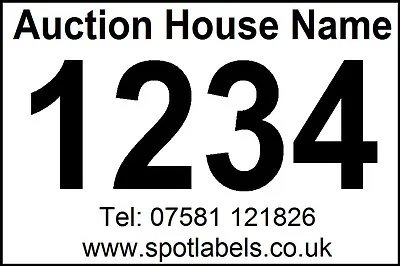 £12.50 • Buy Roll 1600 Personalised Auctioneers Lot Number Easy Peel Labels, No Residue