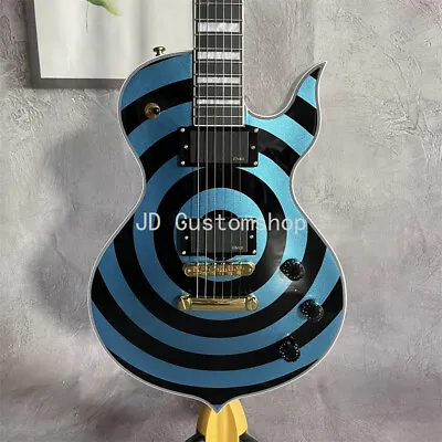 Custom Metallic Blue Bullseye Odin Grail Zakk Wylde Electric Guitar HH Pickup • £279.16