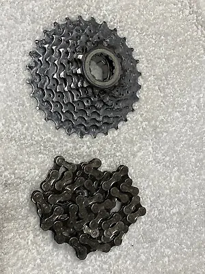 Vintage SHIMANO Cassette 11-28 7 Speed With KMC HP-70 Chain - Used Together • $12.87