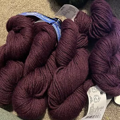 Berroco Vintage Chunky  4 Skeins 6180  Burgundy • $26