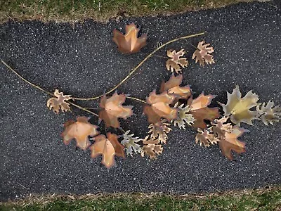 VTG Metal Wall Sculpture Maple Leaf Leaves Branche Curtis Jere MCM Decor 43   • $399.99