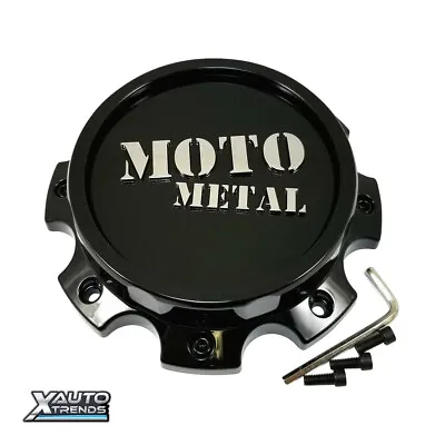 Moto Metal DUALLY FRONT Wheel Center Cap Gloss Black 1079L199FMOGB-H47 • $39