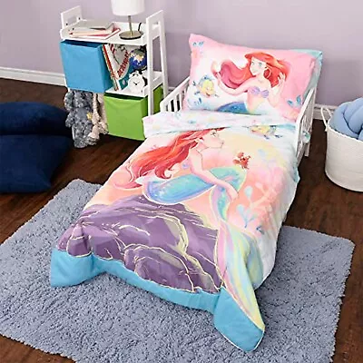 New Little Mermaid 3 Piece Toddler Bedding Set For Kids • $53.95