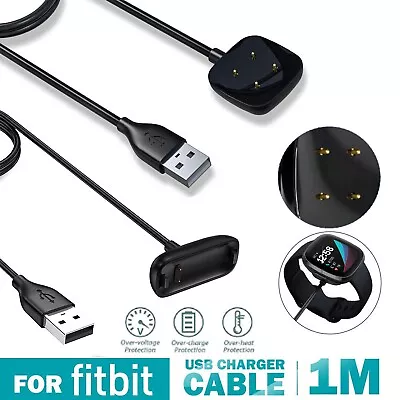 Watch Charger USB Charging Cable Compatible For Fitbit Versa 4 3 Sense 2 Inspire • $9.99