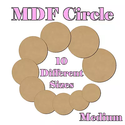 MDF Circle Wooden Shape Craft Tag Blank Embellishments Decoration 11cm To 20cm • £115.99