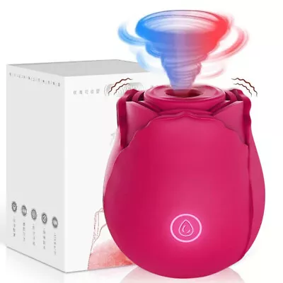 Multispeed-Personal-Massage-Rose-Vibrator-Clit-Nipple-Pump-for-Women-Gift US • $11.99