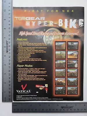 Top Gear Hyper Bike Advertisement Original Print Ad / Poster Game Gift Art • $25