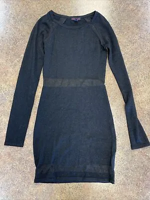 Material Girl Women's Black Stretch Long Sleeve Sheer Party Dress Size S • $12