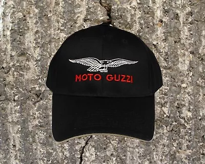 Moto Guzzi Eagle Cap/Hat...Sandwich Bill BLACK And KHAKI  CP85 • $18.99