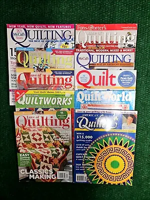 QUILTING ASSORMENT Quilter-McCalls-Love Of-Quiltworks Issue Magazine LOT/10 • $10