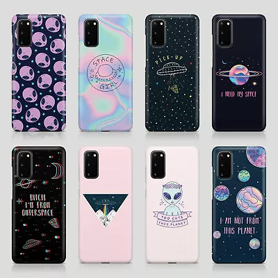 Tirita Phone Case For Samsung S20 S10 S9 S7 Kawaii Cartoon Space Alien UFO • £4.97