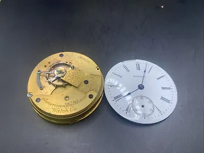 Waltham 45mm Pocket Watch Movement With Dial Parts • £85.90