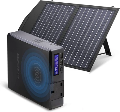 £199.99 • Buy ALLPOWERS 200W Power Station Portable Backup Battery With 60W Solar Panel