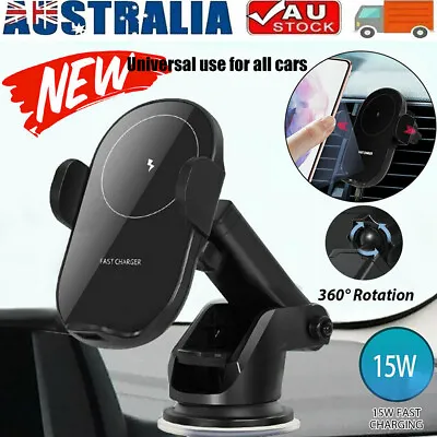 Automatic Clamping Wireless Car Charger Mount Air Vent Phone Holder Charging 15W • $26.89