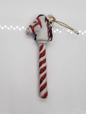 $2.99 • Buy Vintage Candy Cane Hobby Horse Head Ornament 4.13  Holiday Christmas 