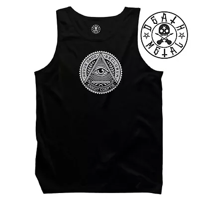 Annuit Coeptis Vest Music Clothing Triangle Illuminati All Seeing Eye Tank Top • £11.99