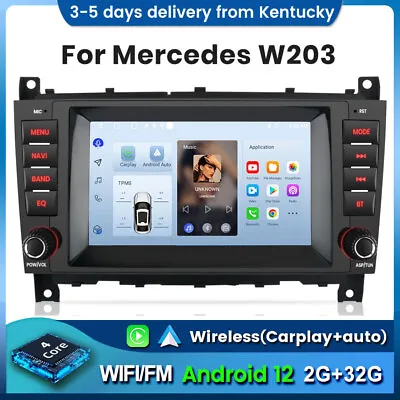 CarPlay For Mercedes Benz C-Class W203 Android 12.0 GPS Car Stereo Radio 2+32GB • $169.99