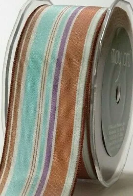 £1.50 • Buy Ribbon - Polyester - Variegated Stripes - 38mm Wide - 3 Lengths Available