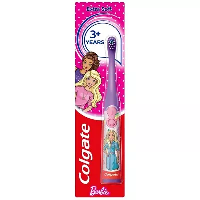 Colgate Kids Barbie Extra Soft Battery Toothbrush 3+ Years - Assorted Designs • £6.49