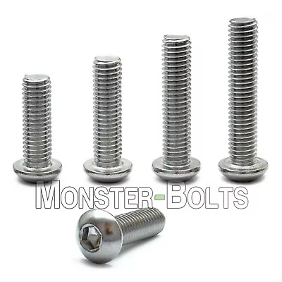 M4 Stainless Steel Button Head Socket Cap Screws A2 Metric ISO 7380 0.70 Coarse • $6.98