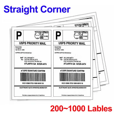 200-1000 Shipping Labels 8.5x5.5 Half Sheet Self Adhesive Mailing USPS UPS Fedex • $14.93