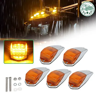 5pcs 31LED Amber Cab Marker Lights Top Roof Truck Running Lights For Peterbilt • $51