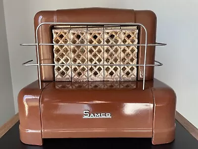 $199 • Buy Antique Vintage Gas Space Room Heater SAMCO Ceramic Grates Fireplace Insert Home